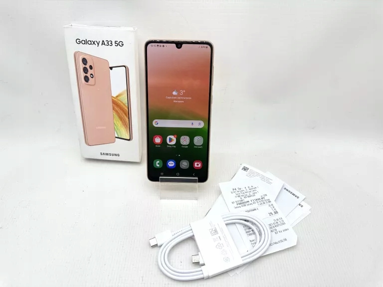 TELEFON SAMSUNG GALAXY A33 5G SPŁACONY PLAY WOLNY BEZ BLOKAD 128/6GB