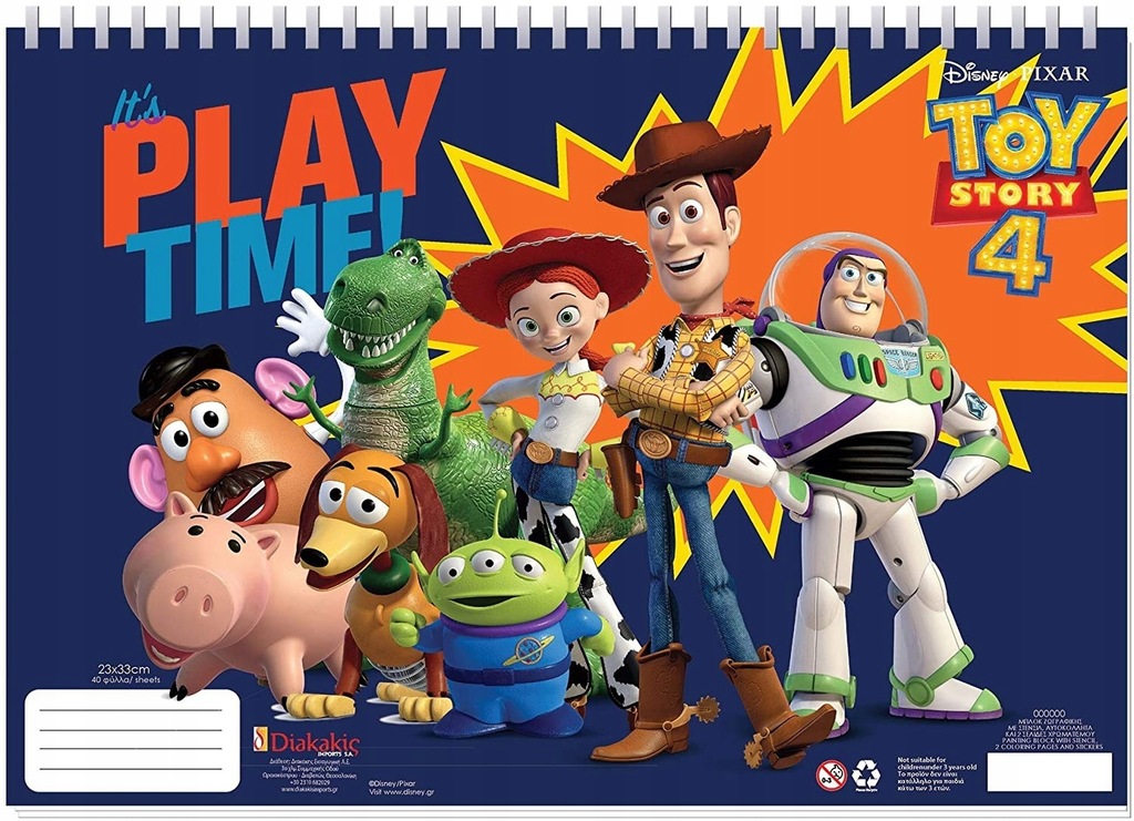 Disney książeczka kolorowa i naklejki Toy Story 4
