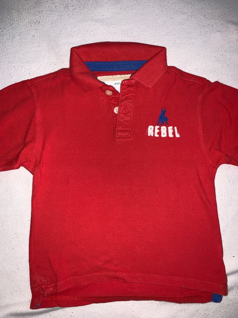 REBEL- T-shirt polo 116 cm (5-6 lat) BDB