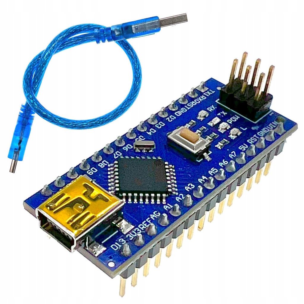 Arduino Nano 3.0 V3 ATMEGA328P CH340 Zlutowany USB