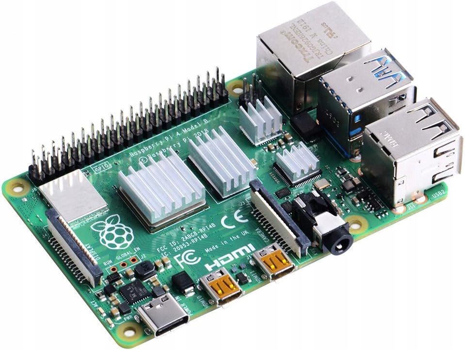8x RADIATOR ODPROWADZAJĄCY CIEPŁY DO RASPBERRY PI 4B ZESTAW CHŁODZENIE