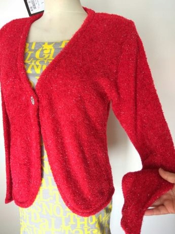 ANDREA bucle CZERWONY sweter damski NOWY miękki XL