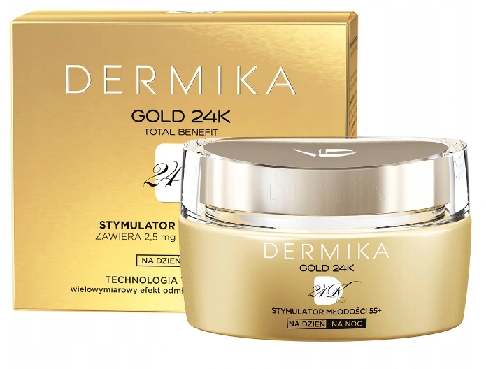 Купить Dermika Gold 24K Total Benefit 55+ день/ночь 50 мл: отзывы, фото, характеристики в интерне-магазине Aredi.ru