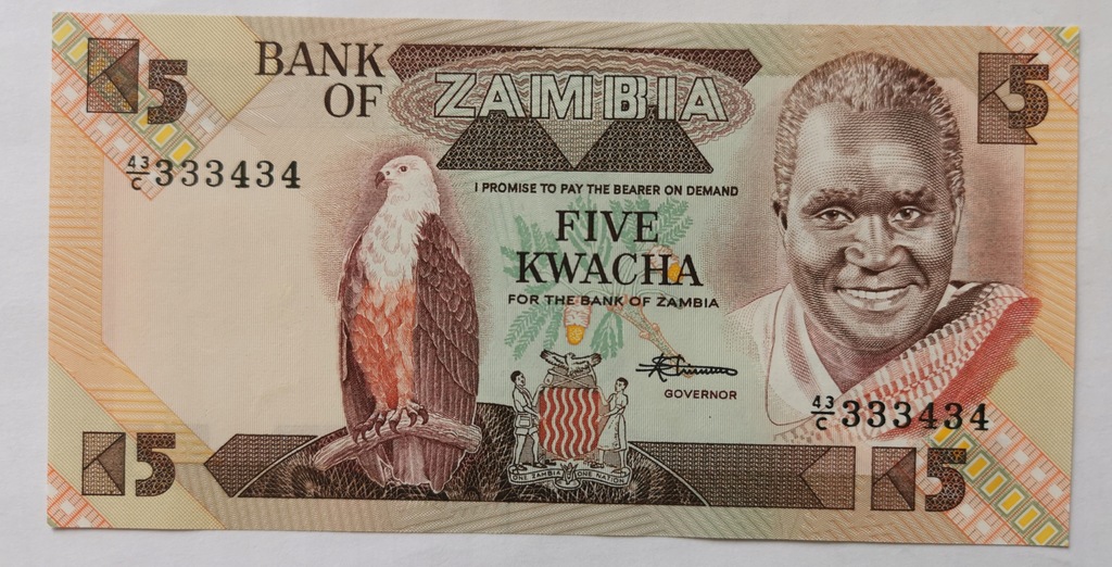 Zambia 5 kwacha 1988 UNC