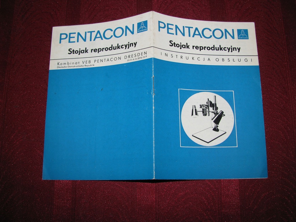 Pentacon Stojak reprodukcyjny instrukcja 1973