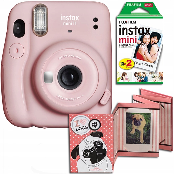 Fujifilm aparat Instax Mini 11 Blush Pink ZESTAW