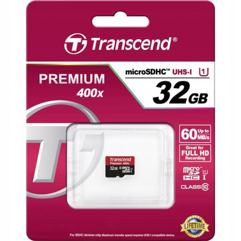 Transcend Memory MicroSDHC UHS-I - Karta pamięci 3