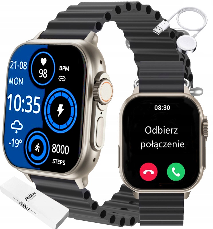Zegarek SMARTWATCH Rubicon INDUKCJA DUŻY WYŚWIETLACZ 2.12 CALA MENU PL SMS