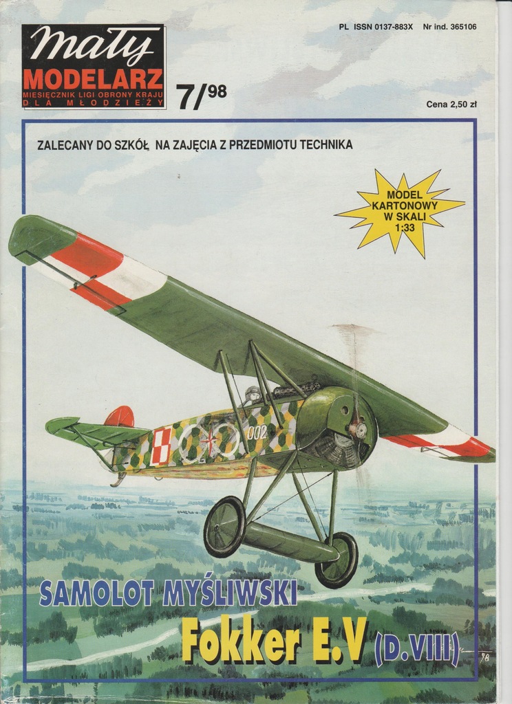 Mały Modelarz 7/98 Samolot Fokker E.V