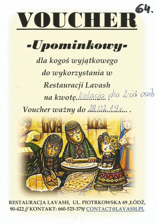 Voucher na kolację do restauracji Lavash