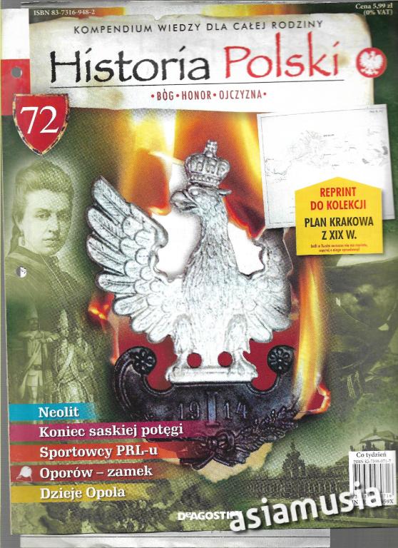 HISTORIA POLSKI NR 72 +REPRINT  PLAN KRAKOWA Z XIX