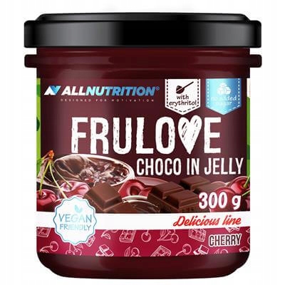 FRULOVE CHOCO IN JELLY CHERRY 300G DŻEM BEZ CUKRU CZEKOLADOWO - WIŚNIOWY