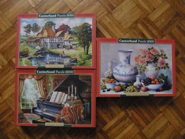 puzzle Castorland 2000 , zestaw 3 pudełka