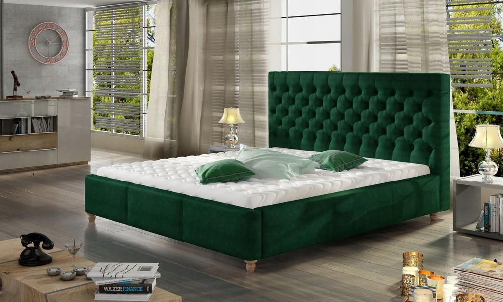  с зеленой мягкой кроватью - фото
