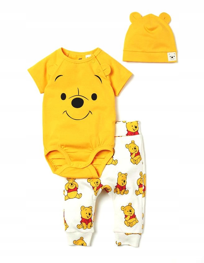 H&M KOMPLET BODY SPODNIE KUBUŚ PUCHATEK 62