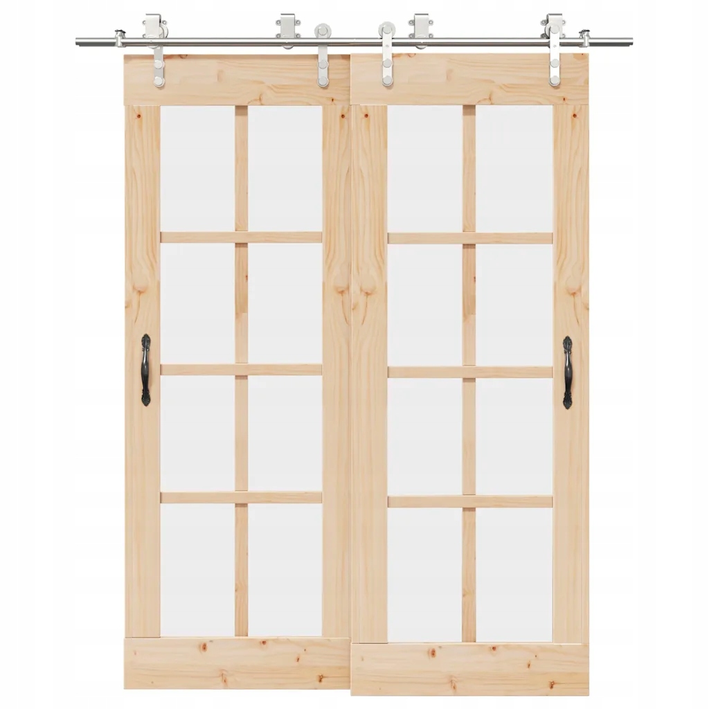 vidaXL System do mocowania drzwi przesuwnych, 183 cm, stal, srebrny