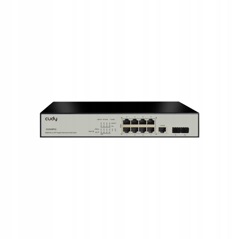 Cudy GS2008PS2 łącza sieciowe Zarządzany L2 Gigabit Ethernet (10/100/1...