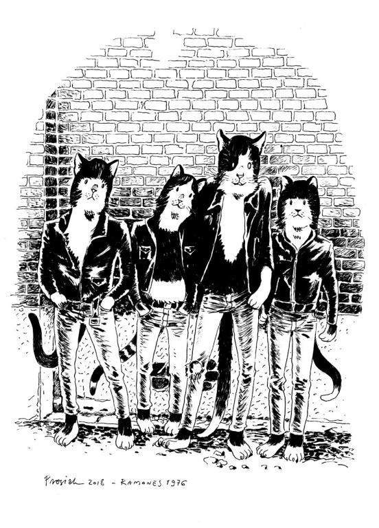 Ramones_cats- grafika-oryginał-Prosiak