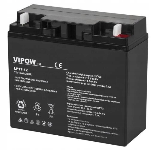 Akumulator żelowy AGM Vipow 12V 17Ah 12V17Ah/20HR