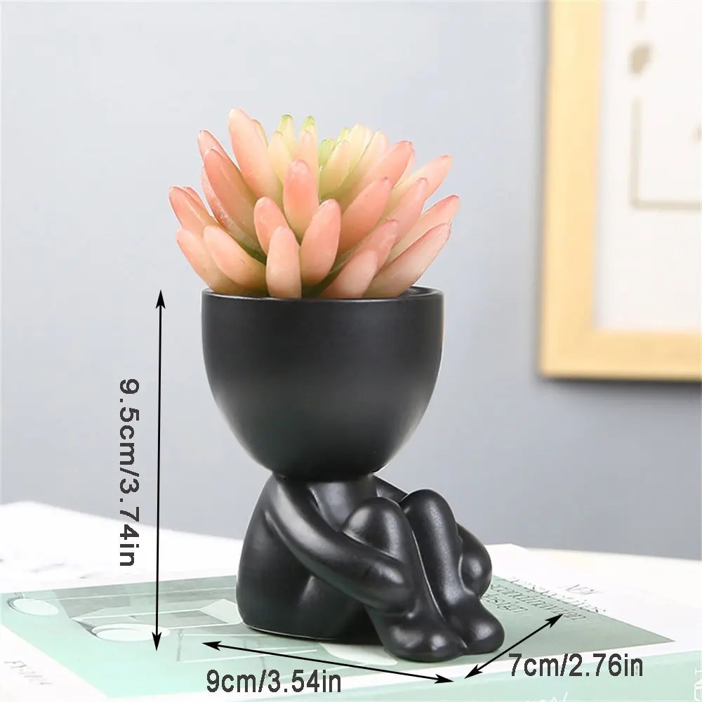 Kreatywny wazon ceramiczny złoczyńca w kształcie c