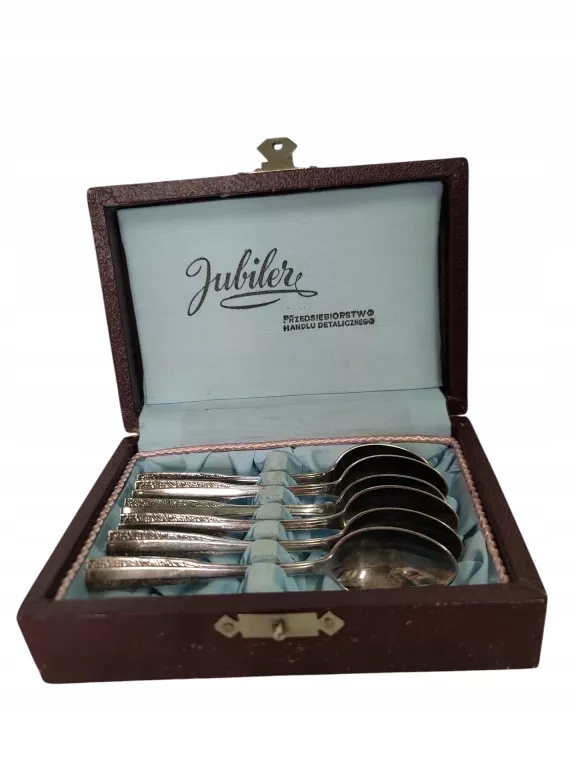 SREBRNE ŁYŻECZKI 6SZT JUBILER KOMPLET