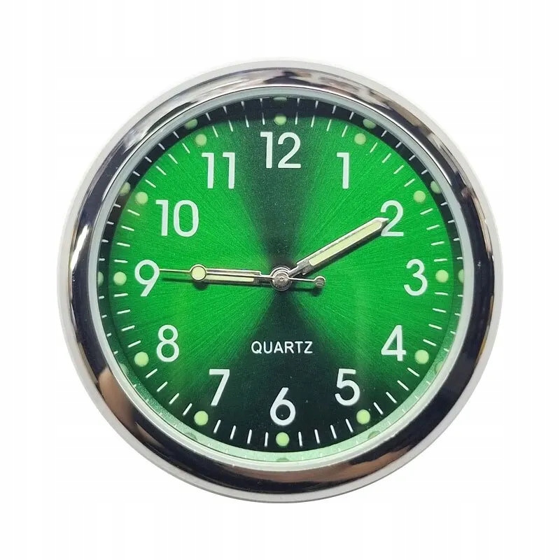 Zielony Zegar Kwarcowy - Wyjątkowa Dekoracja Samochodu - Zegarek na Prezent