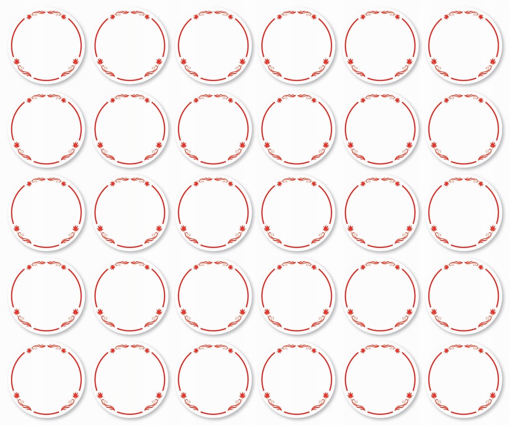 NAKLEJKI NA PRZYPRAWY Przetwory Słoik 5cm Puste