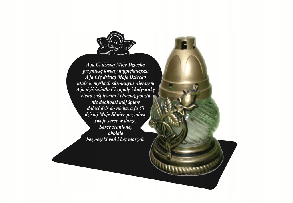 znicz z GRAWEREM podstawka na nagrobek, statuetka 11146679587