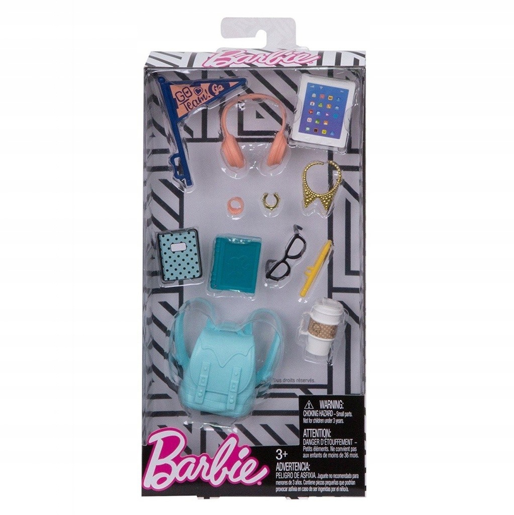 AKCESORIA DLA LALKI BARBIE ZESTAW SZKOLNY FKR92