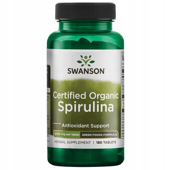 SWANSON Spirulina certified 180 tab. _________________________