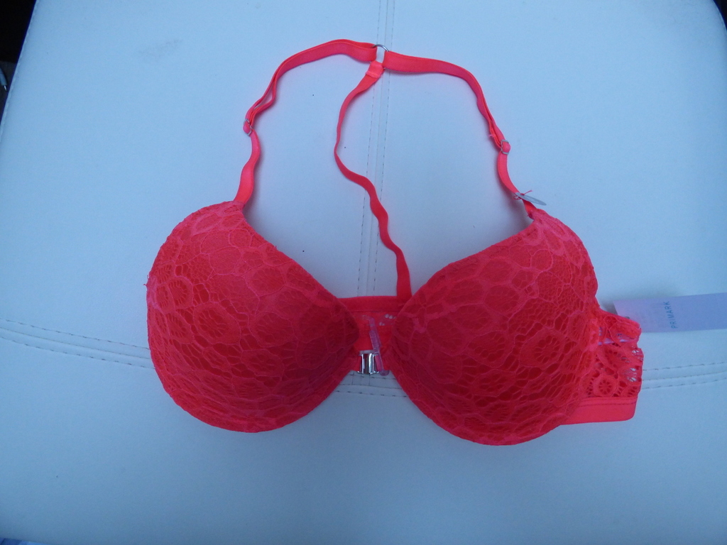 PRIMARK SLICZNY PUSH UP ORANGE LACE 75B