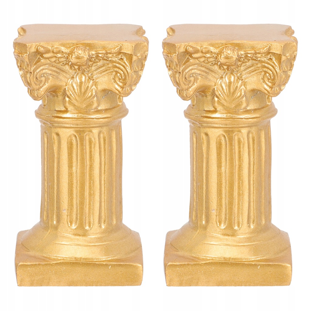 2Pcs Roman Column Design Candle Holders Resin