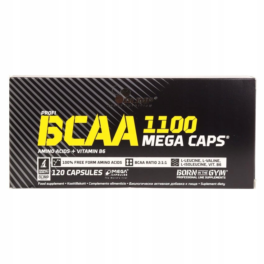 OLIMP BCAA 1100 120 MEGA CAPS AMINOKWASY 2:1:1