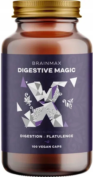 BrainMax Digestive Magic, wsparcie trawienia, 100 kapsułek ziołowych