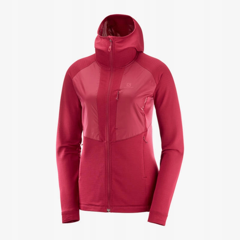 Bluza Salomon Grid FZ W Rio Red (Rozmiar: S)