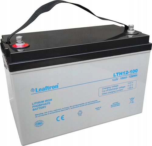 Akumulator Leaftron LTH12-100 Lithium 12V 100Ah LiFePO4 Litowy BMS