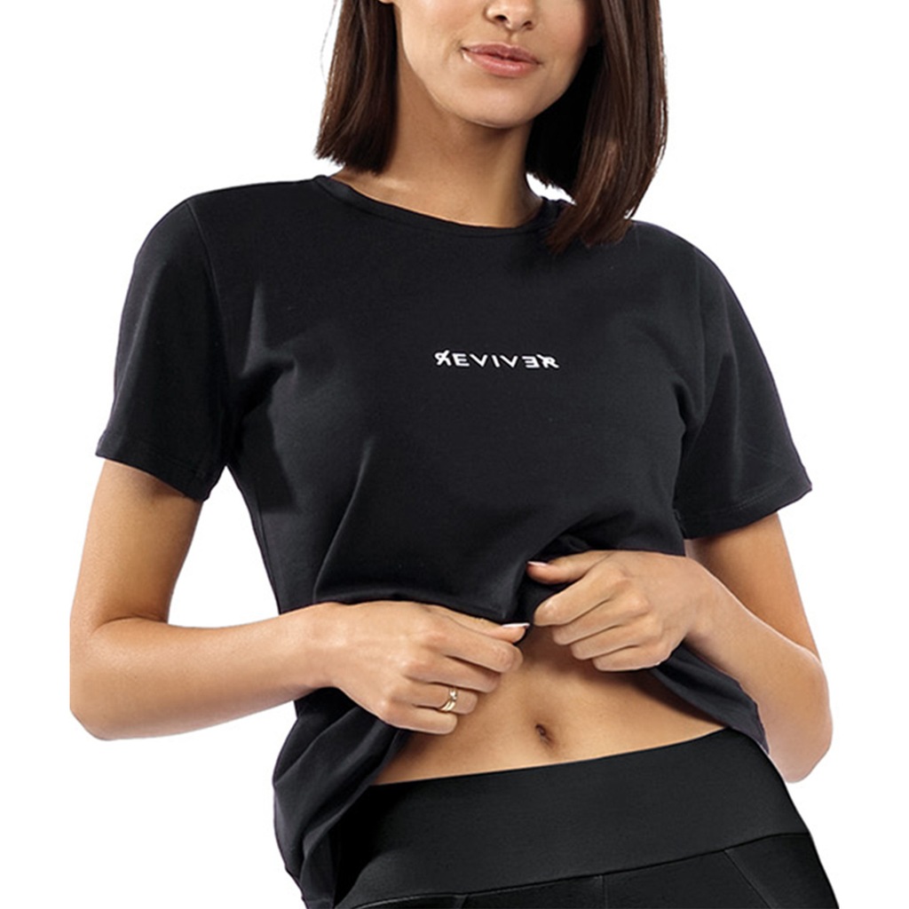 Reviver F5532 czarny Koszulka t-shirt podkoszulka L