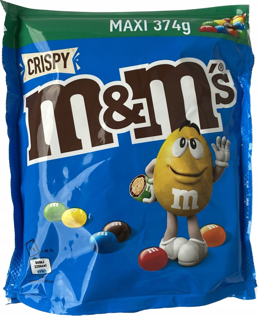 Cukierki M&M’s MMs MAXI Crispy Chrupiące 374g