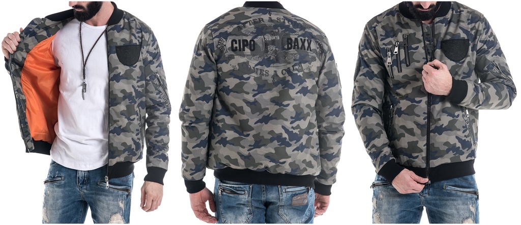 CIPO BAXX KURTKA BOMBER STORM JACKET CAMOUFLAGE~M