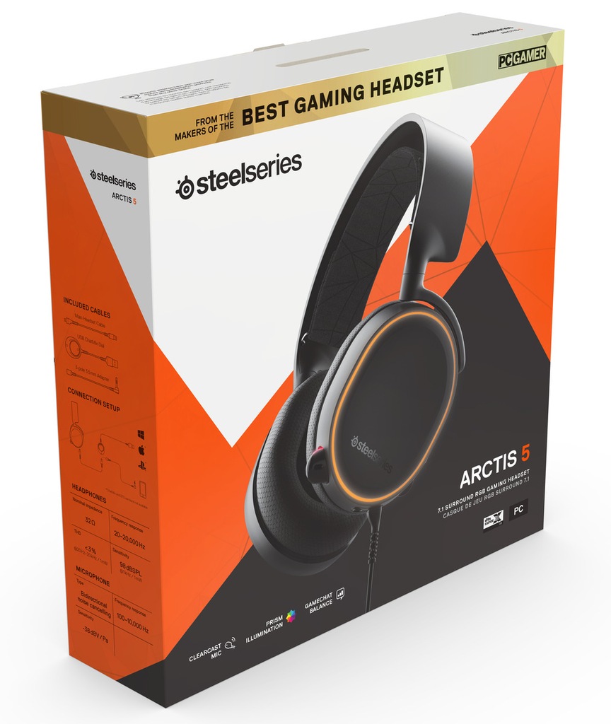 Купить STEELSERIES Arctis 5 наушники черные: отзывы, фото, характеристики в интерне-магазине Aredi.ru