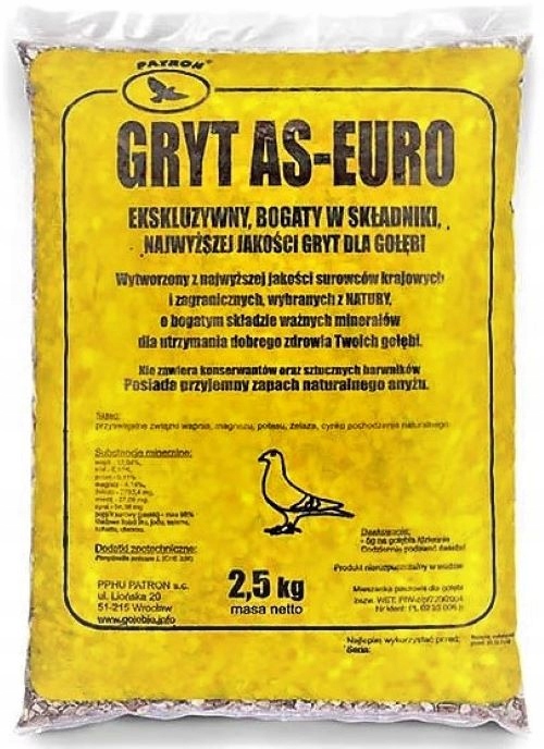 GRYT AS-EURO PATRON 2,5kg - dla gołębi