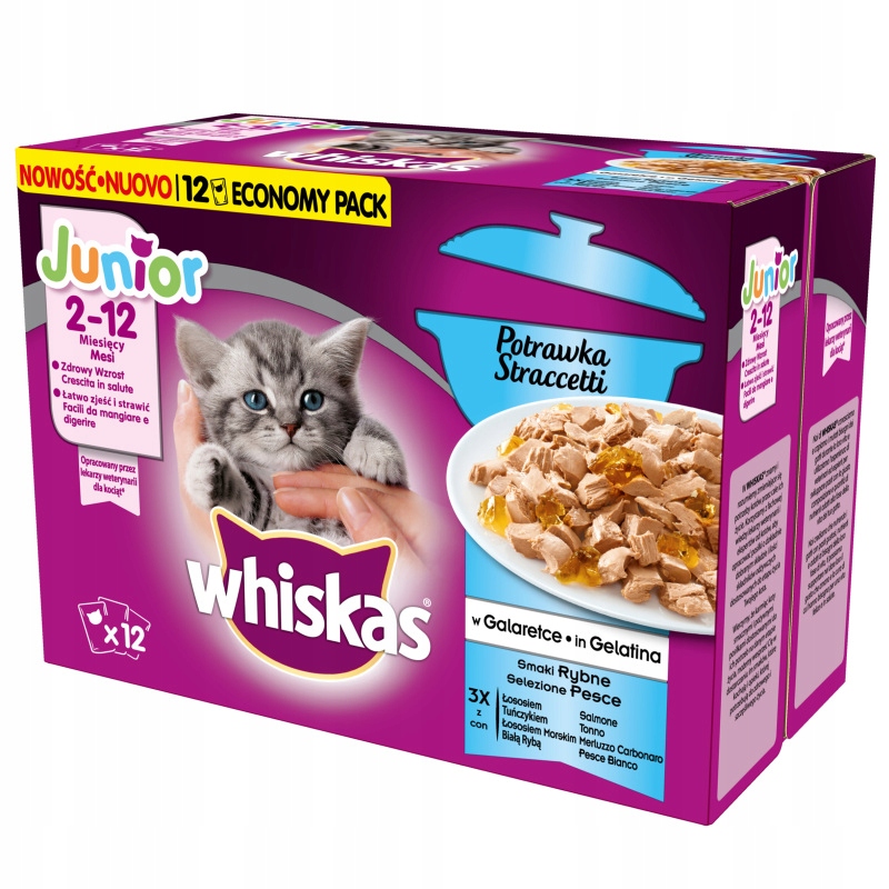 WHISKAS Junior kurczak 14kg+Potrawka Junior GRATIS 8963127325
