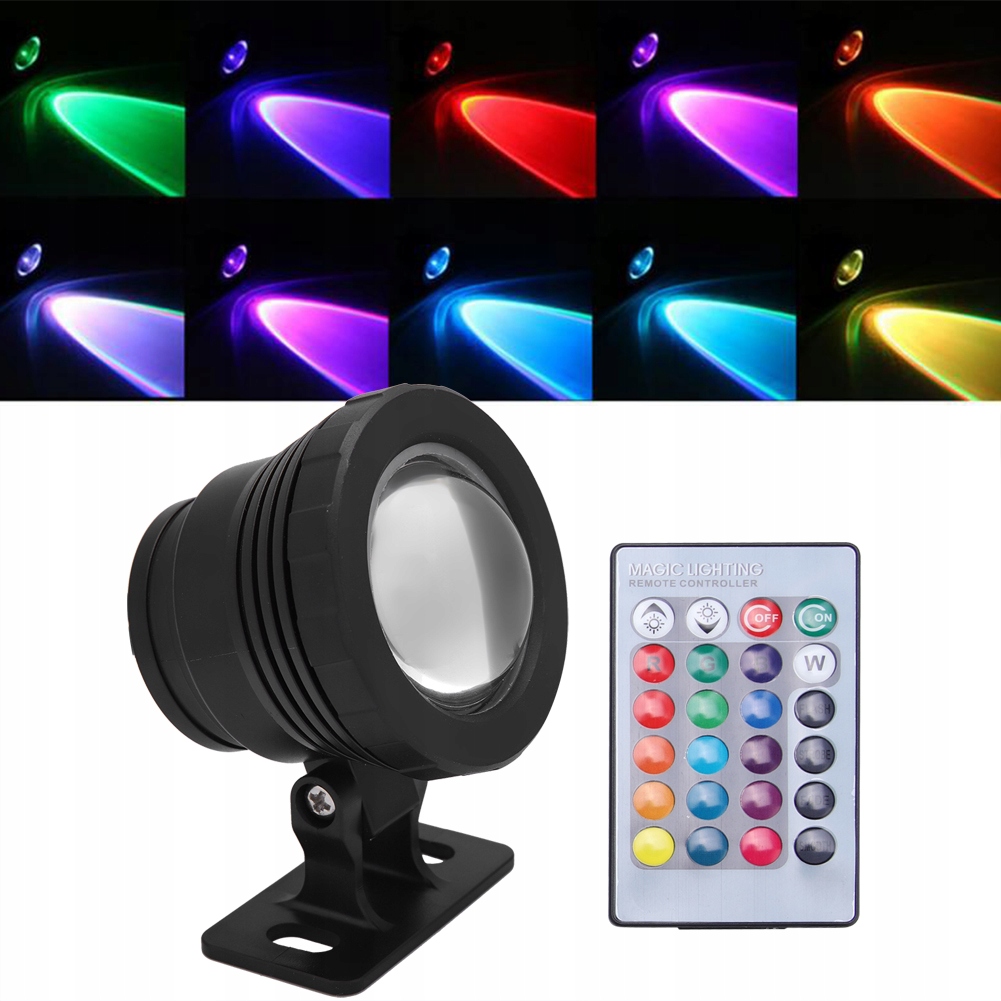 REFLEKTOR LAMPA PODWODNA RGB LED BASEN 12V 10W