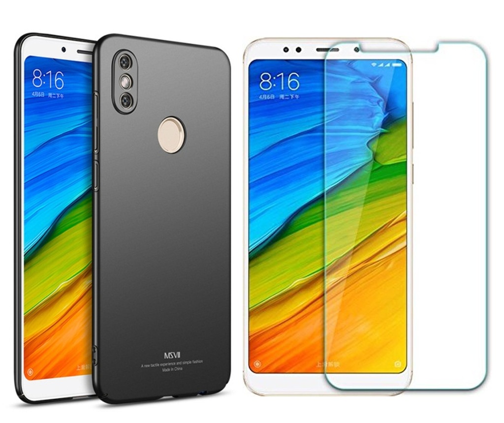 ETUI CASE XIAOMI REDMI NOTE 5 |MSVII BLACK + SZKŁO - 7391759651