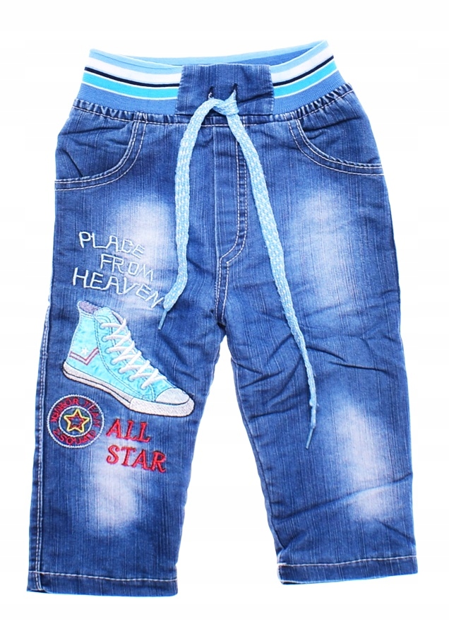 9520-10 SERDENIZ m#k SPODNIE JEANS NASZYWKI r.86