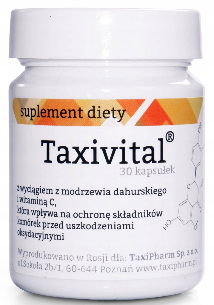 Taxivital 96-99% taksyfolina 100mg 30kap z Rosji - 7792676322 ...