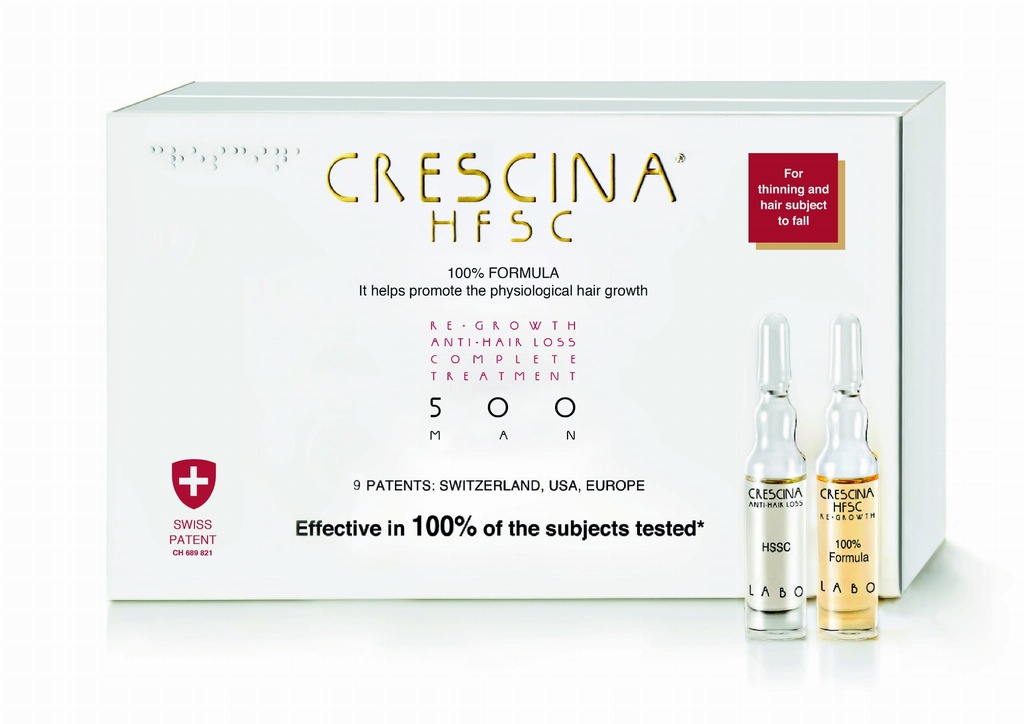 Crescina HFSC 100 % 500 dla mężczyzn 10amp + 10amp