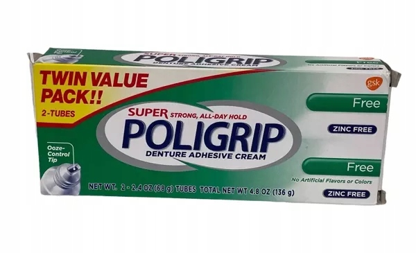 Poligrip Free 2 x 68 g Krem do mocowania protez