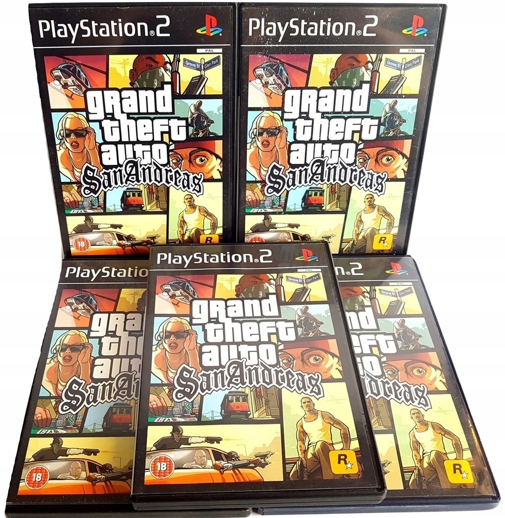 GTA SAN ANDREAS PS2 KULTOWA SERIA GRAND THEFT AUTO 10704570819 oficjalne archiwum Allegro
