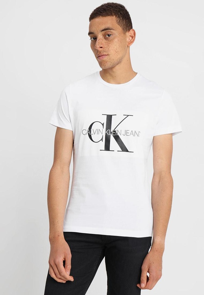 I4D302*CALVIN KLEIN BIAŁY T-SHIRT MĘSKI S Y01